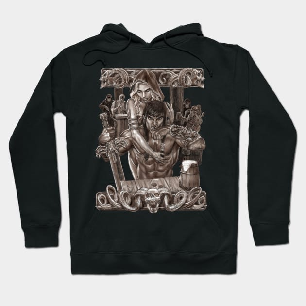 Barbarian Brew Hoodie by AyotaIllustration